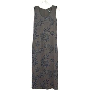 Banana Republic Silk‎ Olive Green Floral Phoebe Buffay Friends Midi Dress Size 0